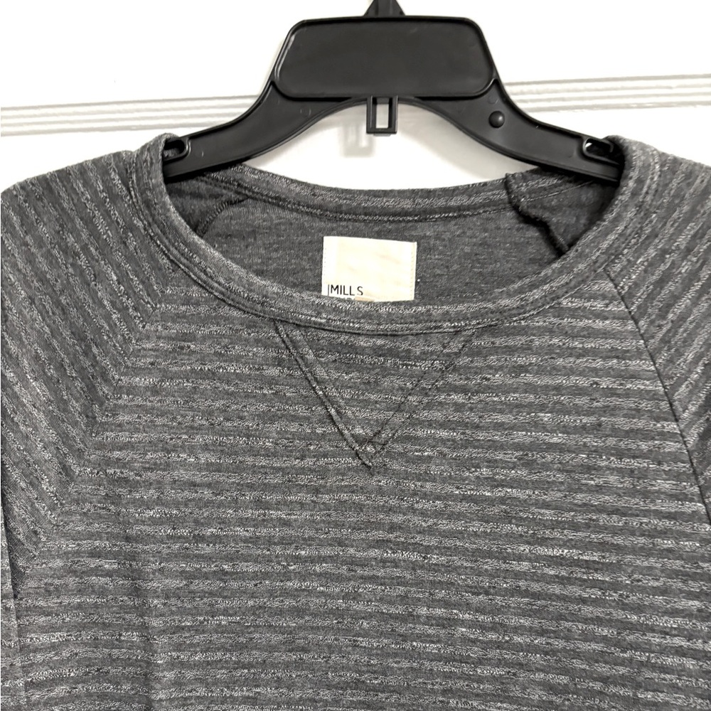 NWOT Men’s Mills Supply grey striped long sleeve shirt Size Small